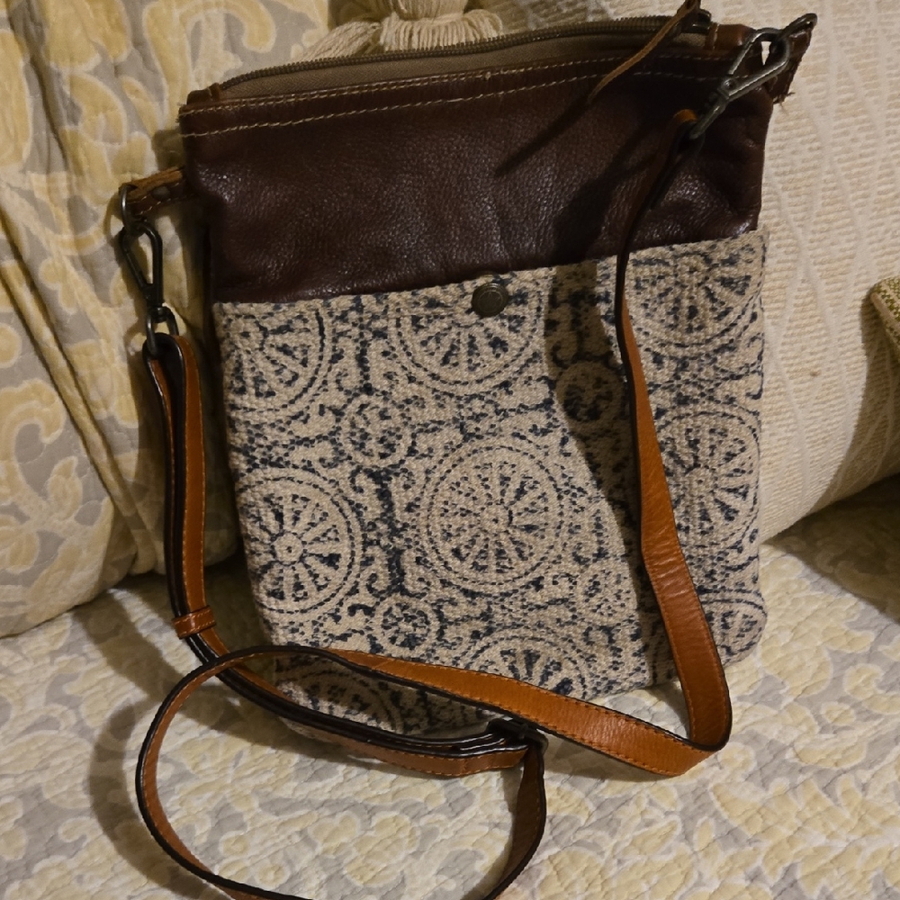 Myra Bag Brown leather and Cream Interior